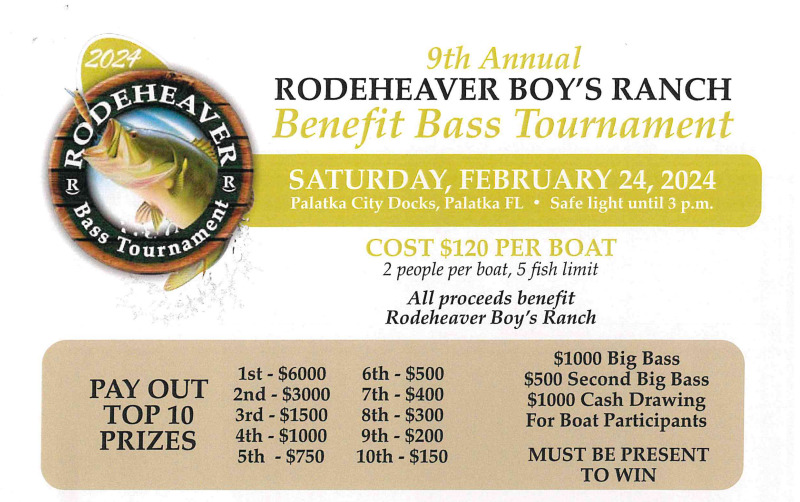 2025 Rodeheaver Boys Ranch Benefit Bass Tournament - Rodeheaver Boys Ranch